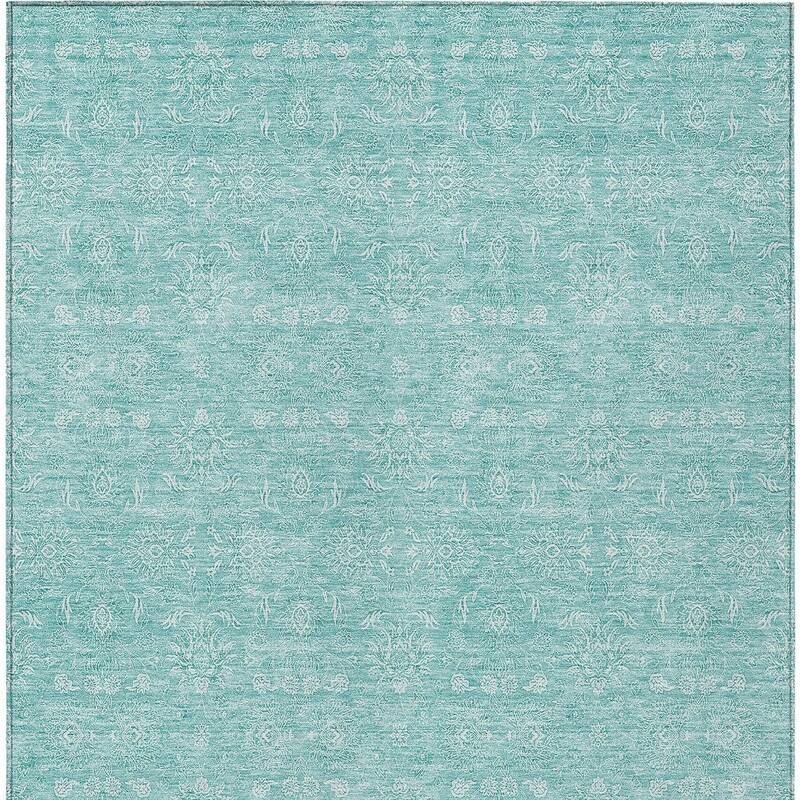 HomeRoots Floral Transitional Rectangle Outdoor Rug