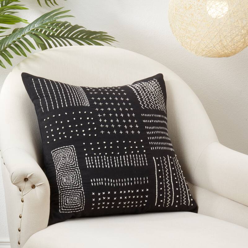 Tribal Treasures Embroidery Throw Pillow