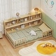 preview thumbnail 7 of 20, Costway Twin Size Montessori Floor Bed with Bookcase Storage Shelves &