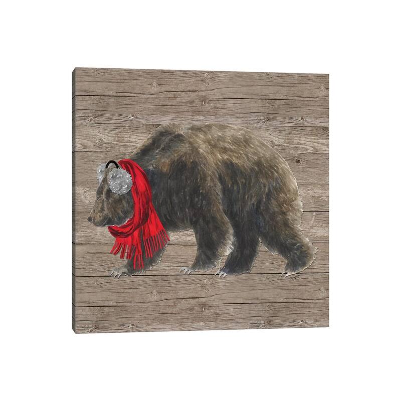 iCanvas "Warm In The Wilderness Bear" by Tara Reed Canvas Print