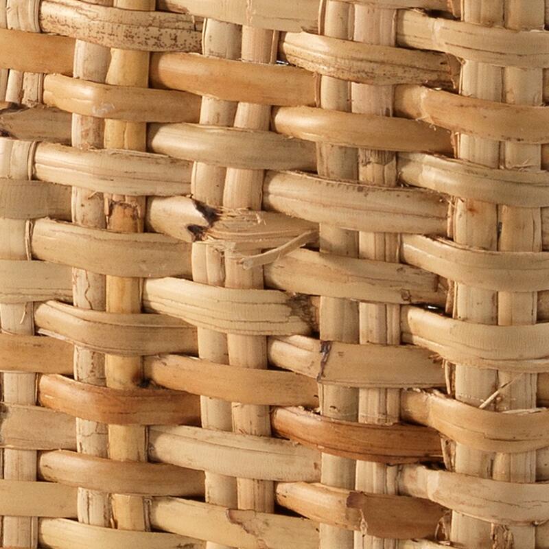 Jamie Young Hand-woven Natural Rattan Large Ottoman