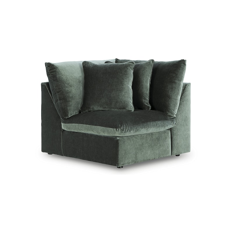 Signature Design by Ashley Carriage View Dark Green 3-Piece Sectional - 131" W x 131" D x 39" H