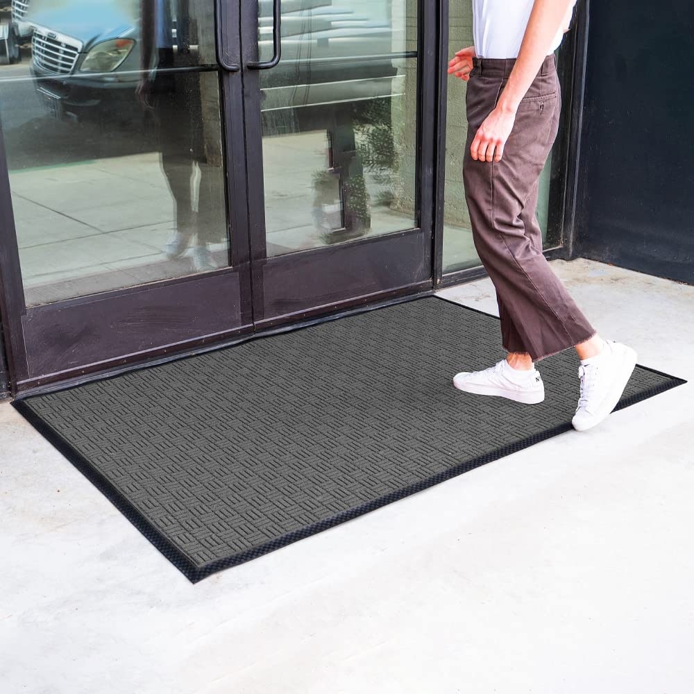 Anti Slip Door Mat Waterproof Front Back Doormat indoor outdoor Large Door  Mats