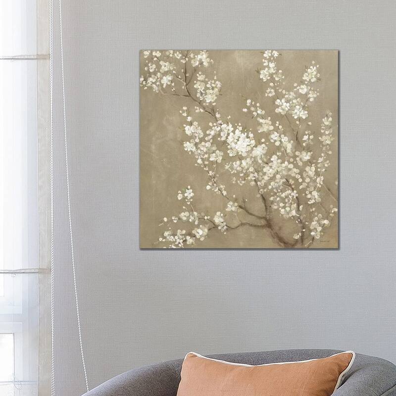 iCanvas "White Cherry Blossoms II" by Danhui Nai Canvas Print - 26x26x1.5