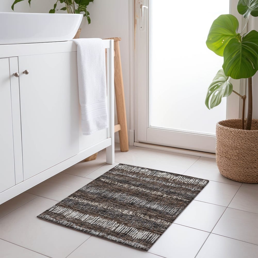 Premium Washable Super Soft Abstract Ombre Stripes Mayfield Rug