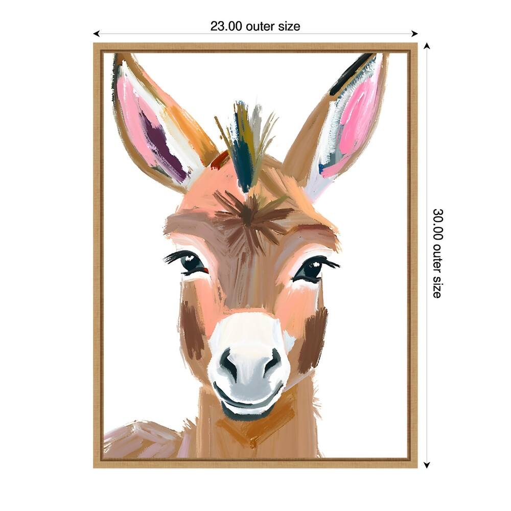 Esel Donkey by Ohkimiko Framed Canvas Wall Art