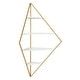 preview thumbnail 17 of 32, Kate and Laurel Melora Glam Metal and Wood 5-tier Corner Wall Shelf Gold