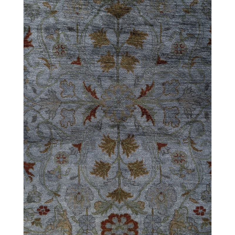 Contemporary Overdyed Wool Hand Knotted Area Rug - 4' 2" x 6' 5"
