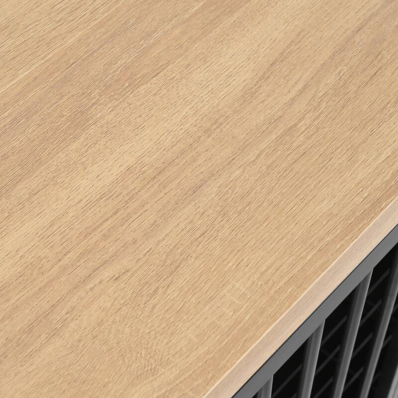 Dog Crate Furniture with Two Combined Room, XL Large Double Dog Cage Furniture with Tray for Medium Large Dogs