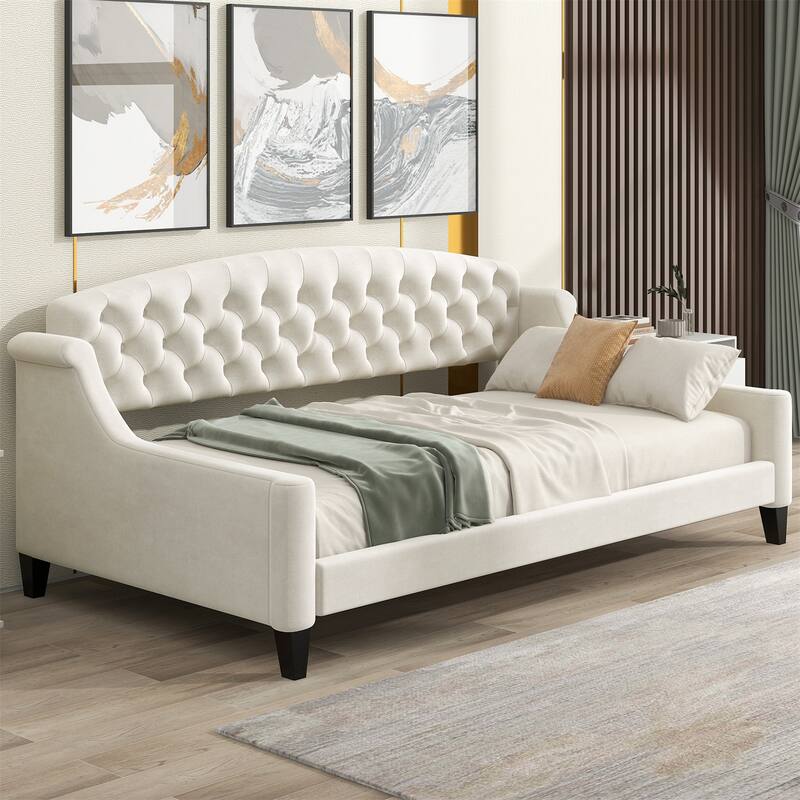 Twin Size Modern Luxury Tufted Button Daybed