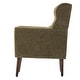 preview thumbnail 40 of 44, Linen Fabric Lounge Wingback Chairs Modern Accent Chair