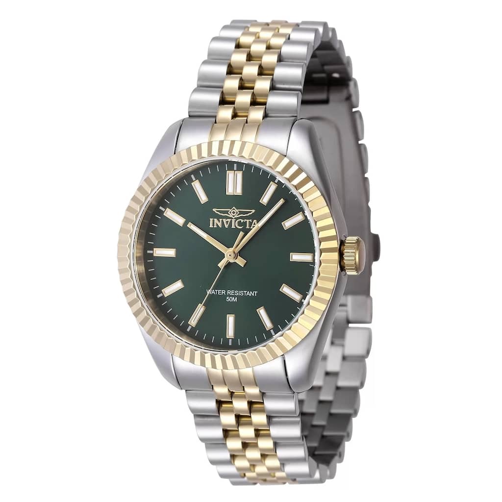 Invicta Women's 47501 Specialty Quartz 3 Hand Green Dial Watch
