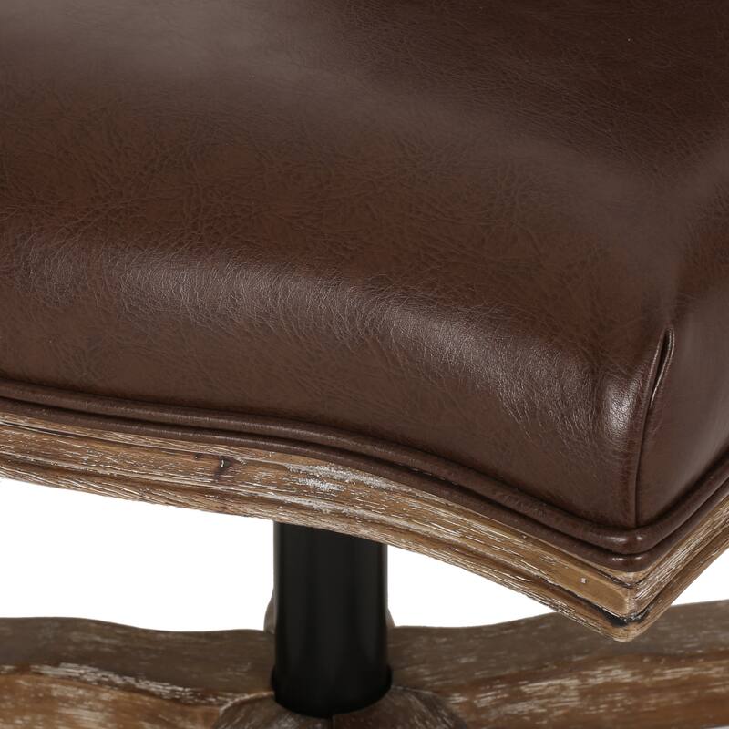 Scilley Upholstered Swivel Office Chair by Christopher Knight Home