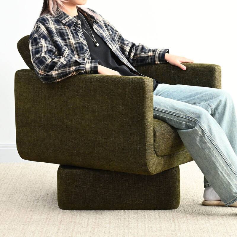 Upholstered Swivel Barrel Accent Chair