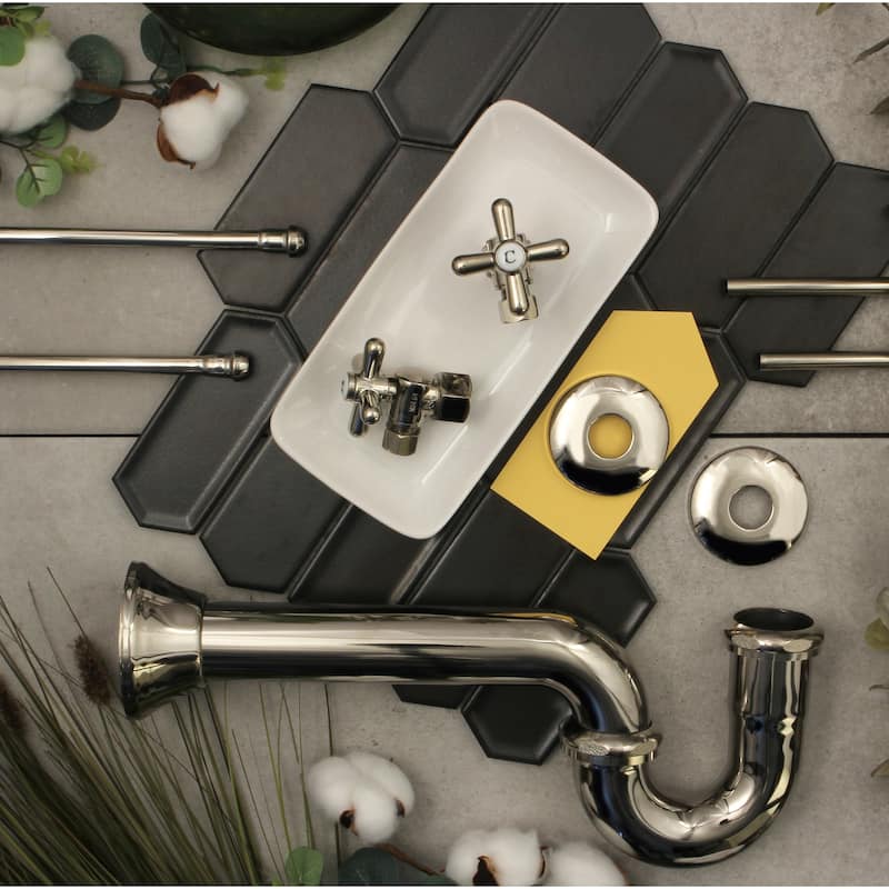 Gourmet Scape Plumbing Supply Kit with 1-1/2" P-Trap - 1/2" IPS Inlet x 3/8" Comp Oulet