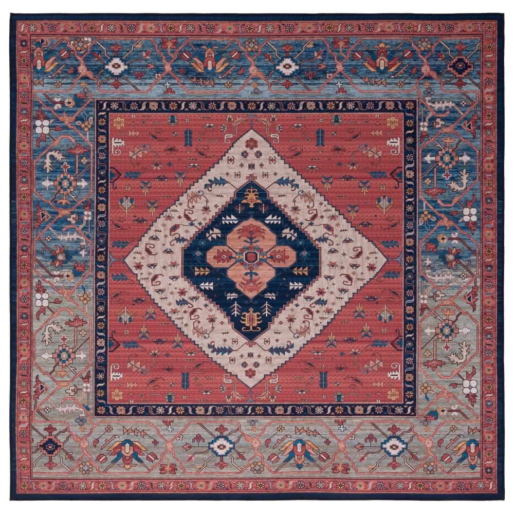 SAFAVIEH Tucson Machine Washable Slip Resistant Ozden Traditional Rug
