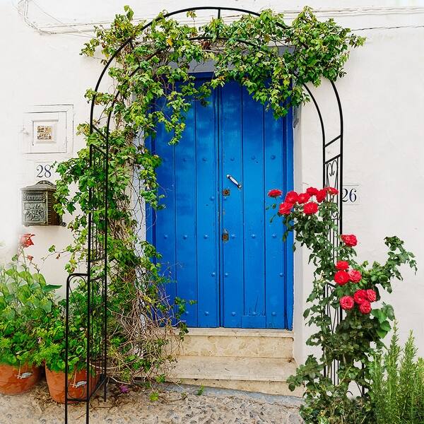 W55'' x H94.5'' Garden Arbor Trellis Climbing Plants Support Rose Arch
