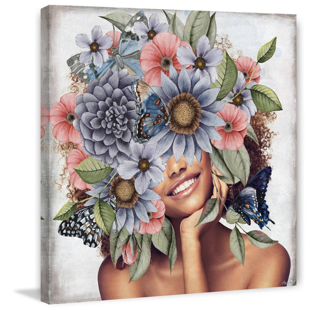 'A Glowing Smile' Painting Print on Wrapped Canvas