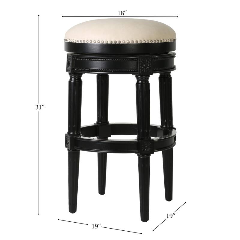 New Ridge Home Goods Chapman Backless Swivel 31"H Bar-Height Stool