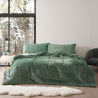 Cuz I'm Cozy - Coma Inducer® Oversized Comforter Set - Olive Pine Green