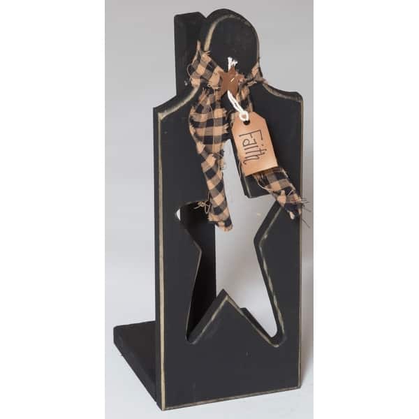 slide 1 of 2, Farmhouse Paper Towel Holder Black