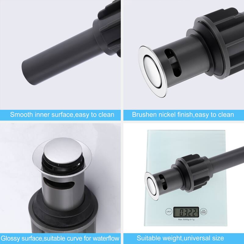 WOWOW 2-Piece Economical Easy Clean Pop Up Drain With Overflow