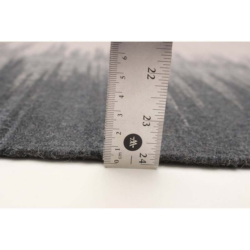 ECARPETGALLERY Flat-Weave Ankara FW Light Grey Wool Kilim - 4'11 x 7'10