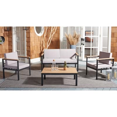 SAFAVIEH Outdoor Isabeau Cushion 4-Piece Living Set - 52W x 14D x 26H