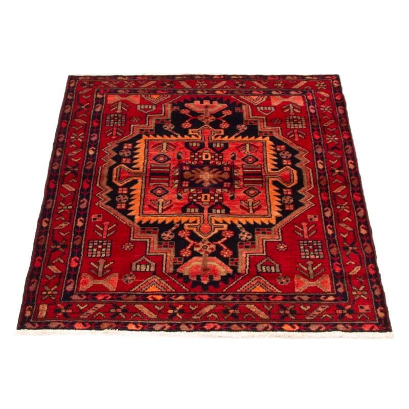 ECARPETGALLERY Hand-knotted Andelz Red Wool Rug - 3'6 x 4'10