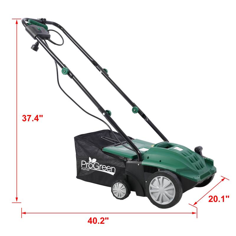 Garden Scarifier, 2-in-1 Dethatcher Scarifier, 12 Amp Electric Lawn Dethatcher,Removable Collection Bag extra large 31.7QT