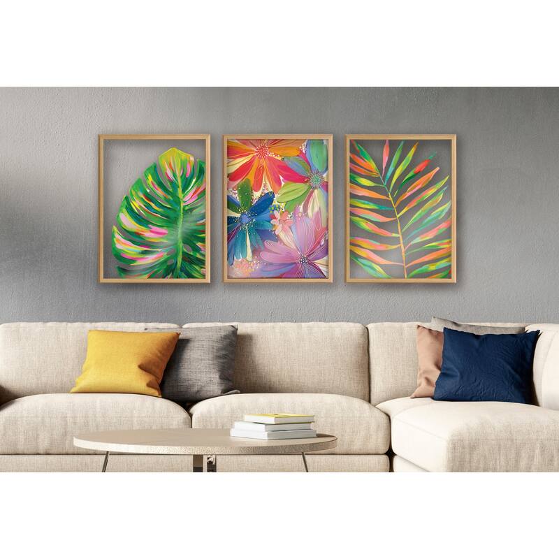 Kate and Laurel Blake Palma Framed Printed Glass by Jessi Raulet
