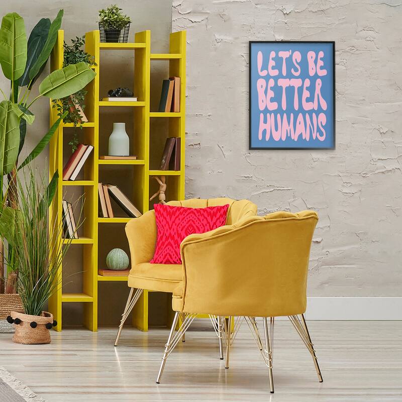 Stupell Let's Be Better Humans Framed Giclee Art Design By House of Lulu