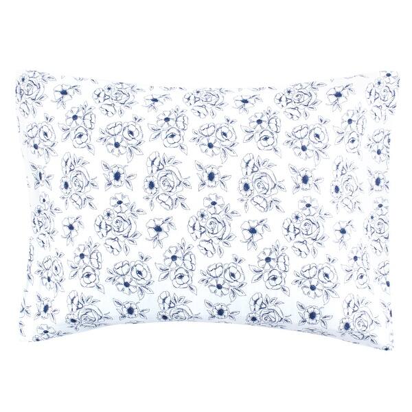 slide 1 of 1, Hudson Baby Infant Girl Cotton Toddler Pillow Case, Blue Toile, One Size - Blue Toile Blue Toile - One Size