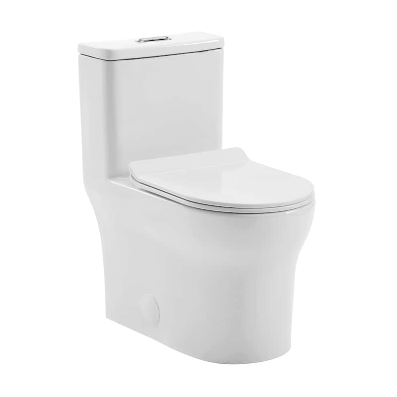 Burdon One Piece Square Toilet Dual Flush 0.8/1.28 gpf