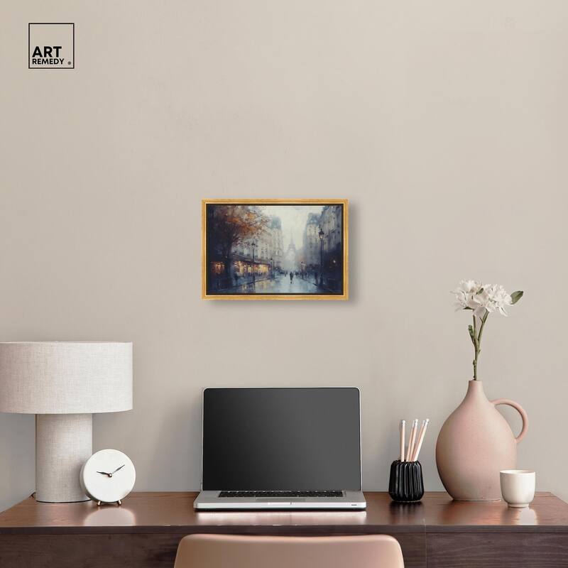 Foggy Paris Canvas by Art Remedy