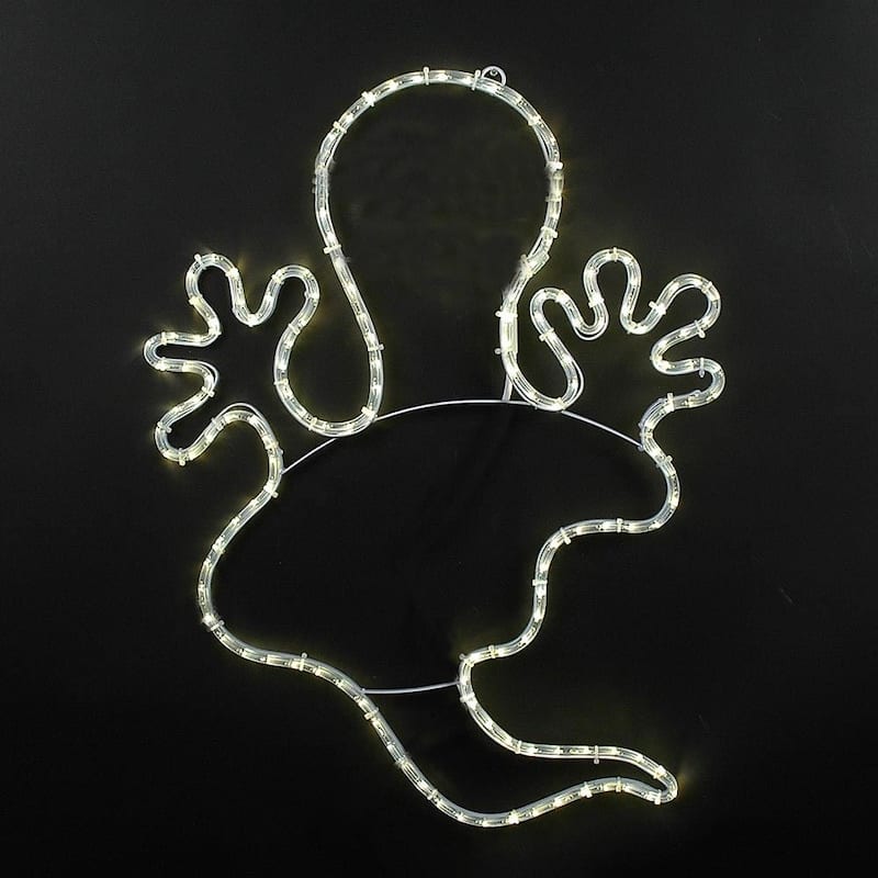 Novelty Lights LED Green and Orange Halloween Witch Rope Light Motif Sculpture - GHOST