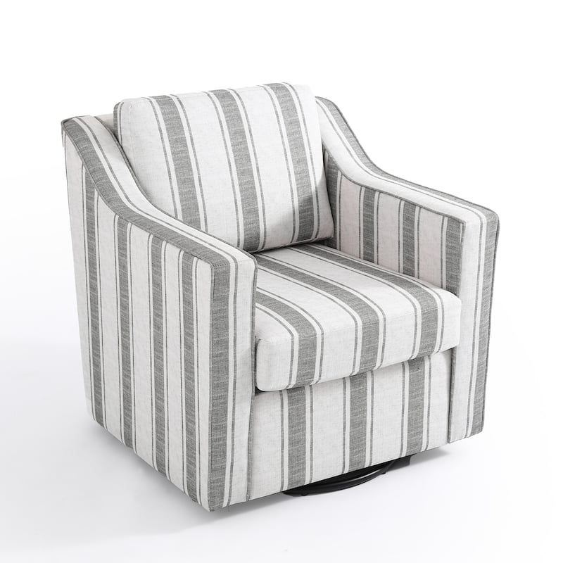 30" W Modern Accent Swivel Chair Comfy Upholstered Armchair Set of 2