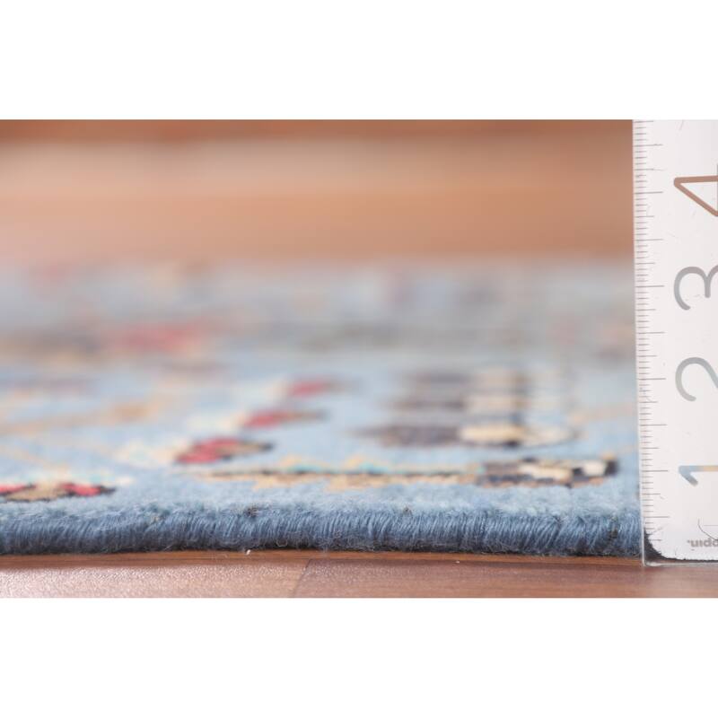 Light Blue Ziegler Foyer Rug Hand-Knotted Wool Carpet - 3'0"x 5'0"