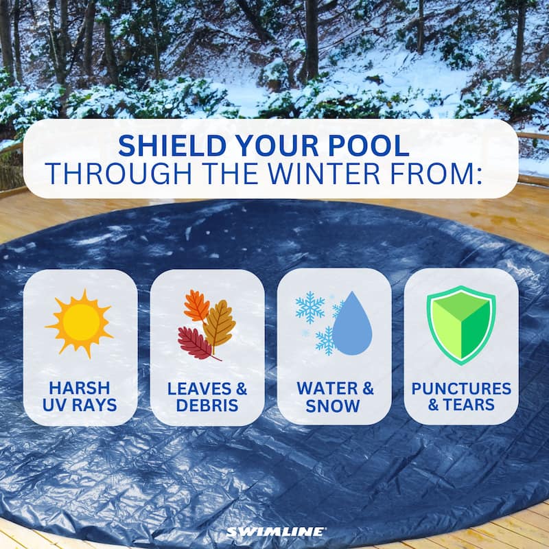 Swimline Hydrotools Supreme Guard Winter Cover for 33' Above Ground Round Pools - 16.9