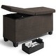 preview thumbnail 19 of 62, Nestl Storage 30-In Storage Ottoman Bench with Storage Bins for Bedroom - Folding Foot Rest Ottoman with Storage for Living Room Linen Fabric - Brown