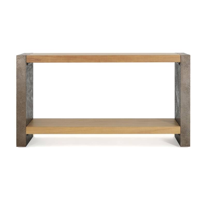 Classic Minimalist Design Vintage Console Table with Open Shelf