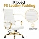 preview thumbnail 27 of 98, Benmar Ribbed Leather Executive High Back Office Chair with Gold Frame, Swivel, Tilt, Lumbar Support