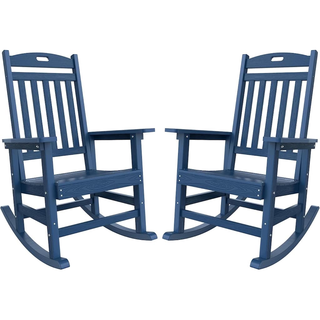 WINSOON All Weather Outdoor Rocking Chair, Set of 2