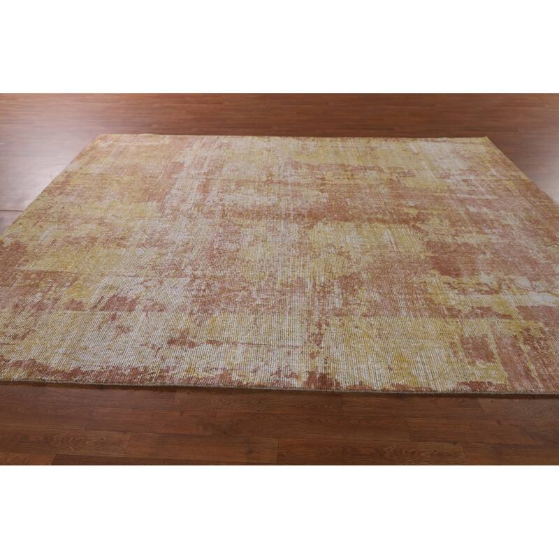 All-Over Abstract Oriental Area Rug Handmade Wool Carpet - 7'10" x 10'0"