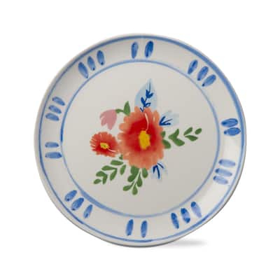Dolce Vita Fiori Appetizer Plates - Multicolor Ceramic Dining Plates, 8x8 inches, Dishwasher Safe, Perfect for Spring & Summer