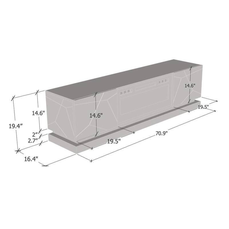 Shu BL-EF Electric Fireplace 71" TV Stand