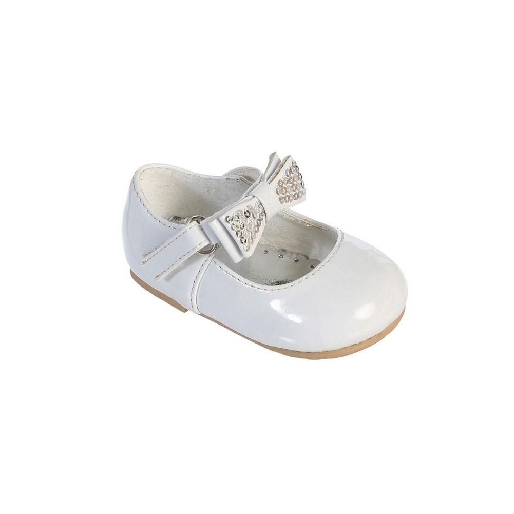 baby girl white patent shoes