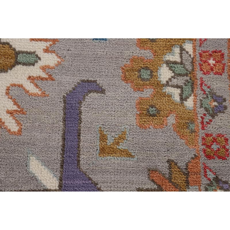 Transitional Oushak Oriental Area Rug Handmade Wool Carpet - 9'2" x 12'1"