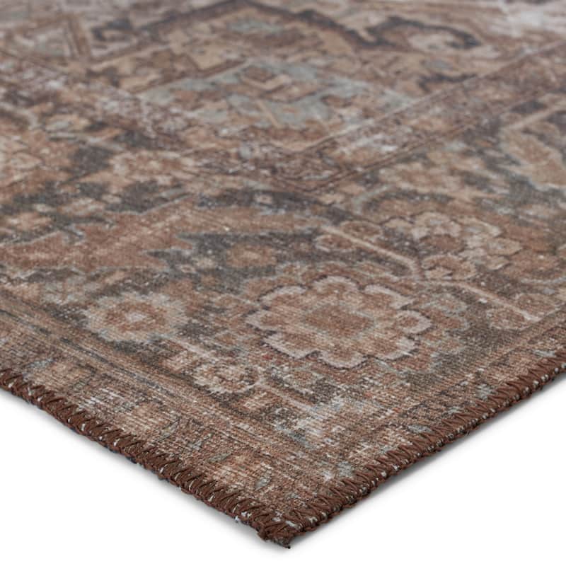 Minita Machine Washable Medallion Area Rug