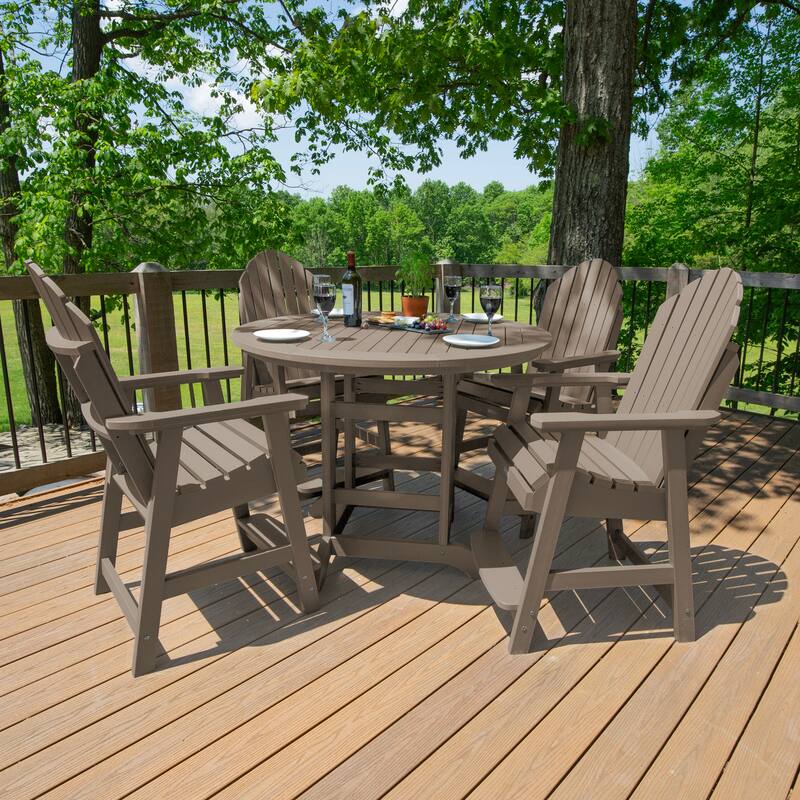 Hamilton 5-Piece Outdoor Counter Height Dining Set - 48" Round Table